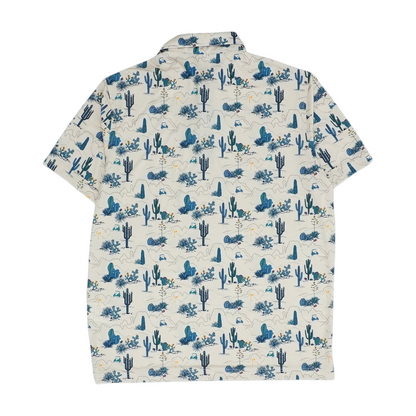 Beige Graphic Short Sleeve Polo