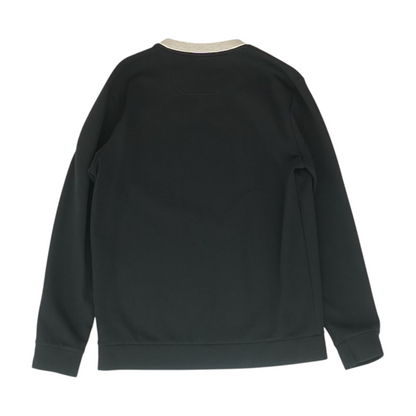 Black Solid Sweatshirt Pullover