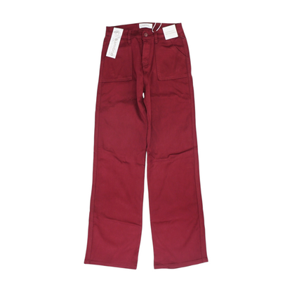 Burgundy Straight Jeans
