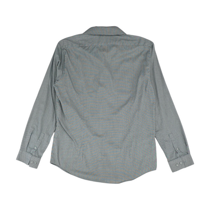 Black Geometric Long Sleeve Button Down