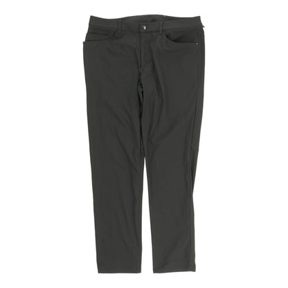 Black Solid Five Pocket Pants