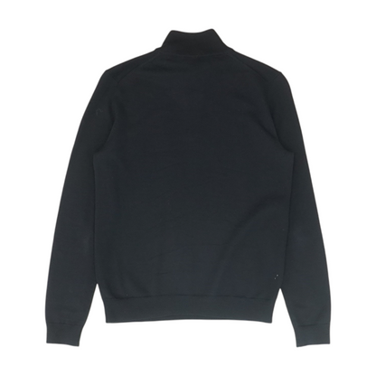Navy Solid 1/4 Zip Sweater