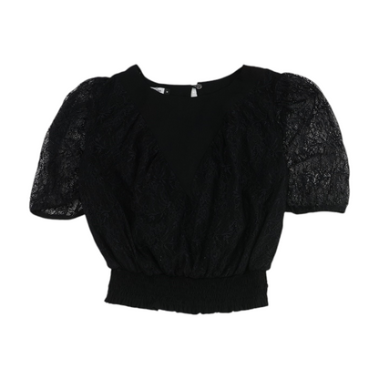Black Floral Blouse