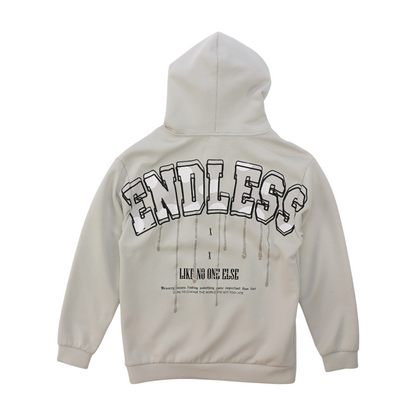 Gray Solid Hoodie Pullover