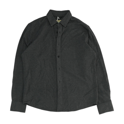 Charcoal Solid Long Sleeve Button Down