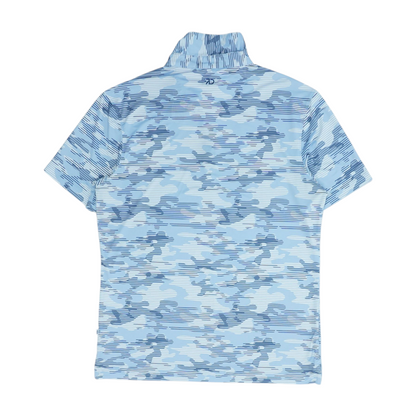 Blue Camo Short Sleeve Polo