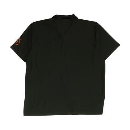 Black Solid Short Sleeve Polo
