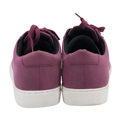 Burgundy Lace-Up Casual Shoes