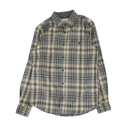 Gray Plaid Flannel Button Down