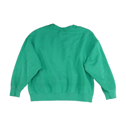 Green Solid Sweatshirt Pullover