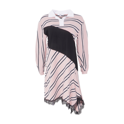 Pink Striped Mini Dress