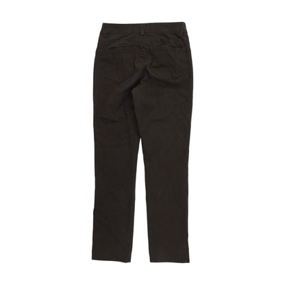 Brown Mid Rise Straight Leg Jeans