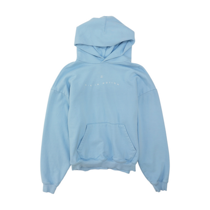Blue Solid Hoodie Pullover