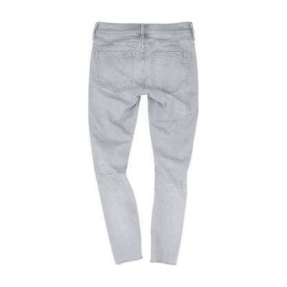 Gray Solid Low Rise Jeans