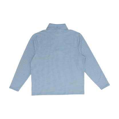 Blue Striped 1/4 Zip Sweater