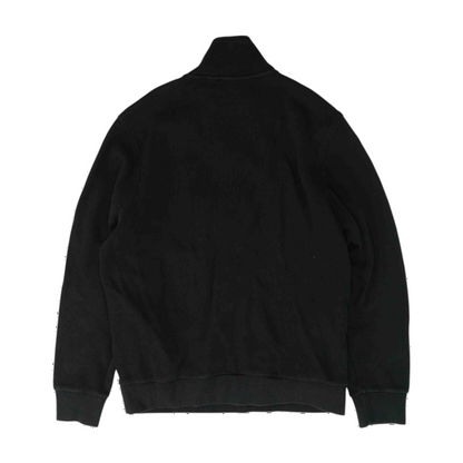 Black Solid 1/4 Zip Pullover