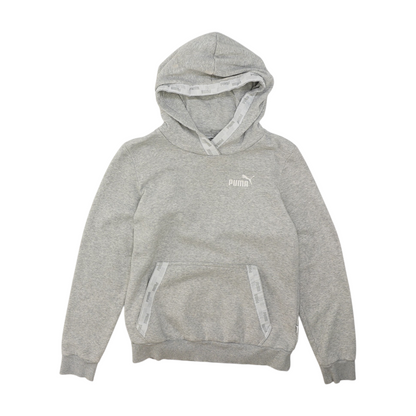 Gray Solid Hoodie Pullover