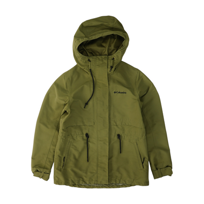 Green Solid Rain Jacket