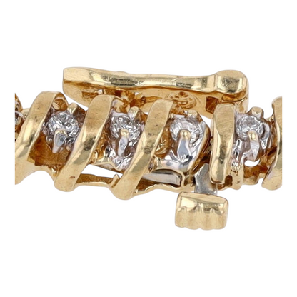 3/4 ctw 14K Yellow Gold Diamond Tennis Bracelet