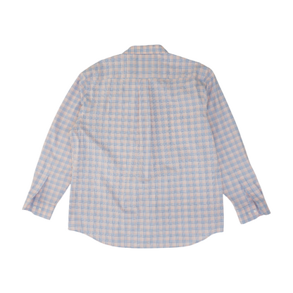Blue Plaid Long Sleeve Button Down