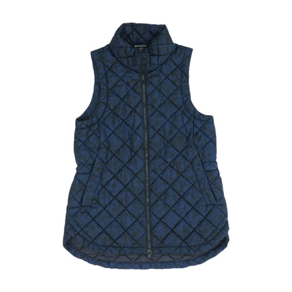 Navy Animal Print Puffer Vest