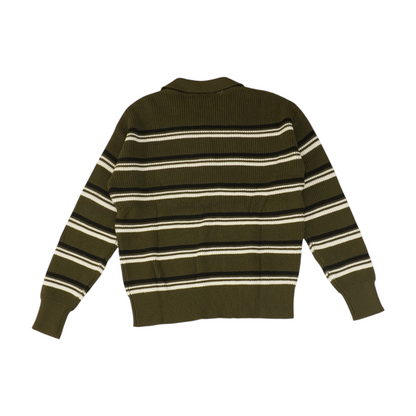 Green Striped Pullover Sweater