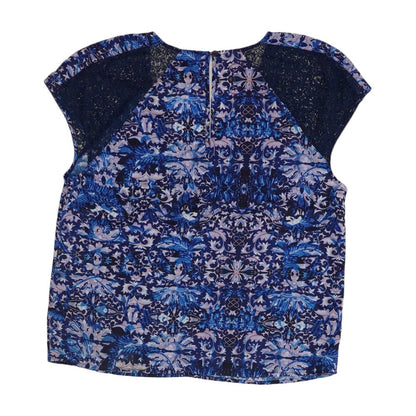 Multi Damask Short Sleeve Blouse