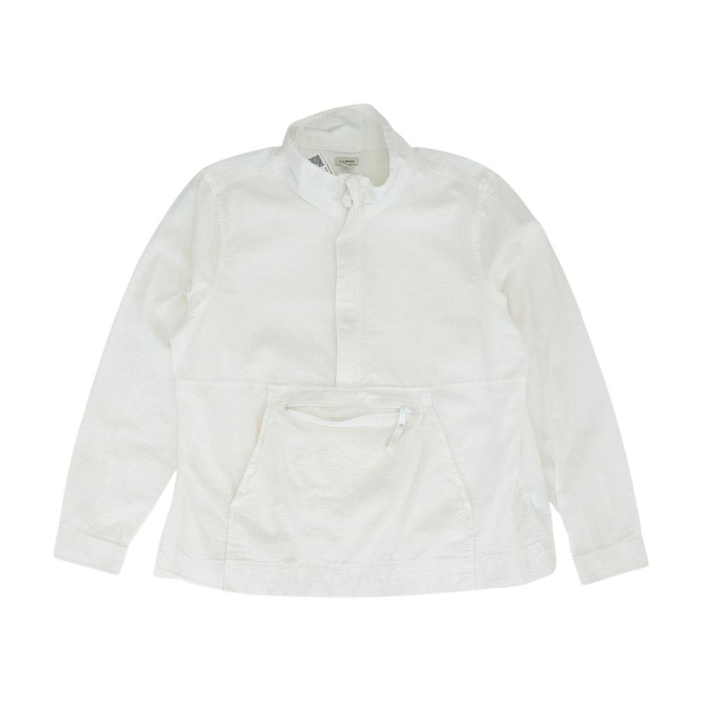 White Solid 1/4 Zip Pullover