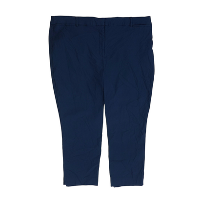 Navy Solid Capris