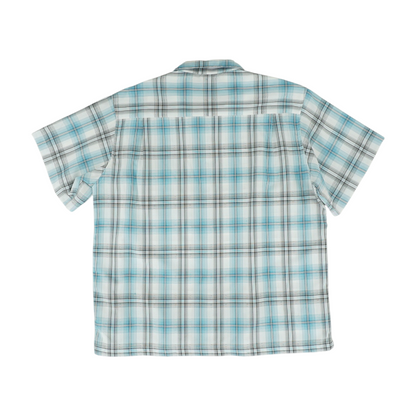 Blue Plaid Short Sleeve Button Down