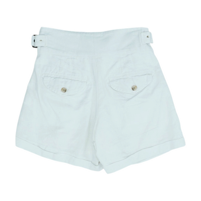 White Petite Solid Chino Shorts
