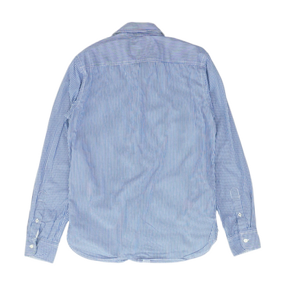 Blue Striped Long Sleeve Button Down