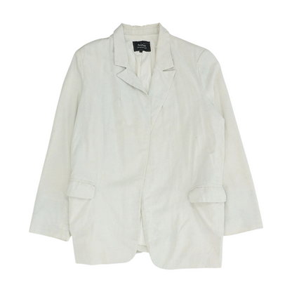 Cream Solid Blazer