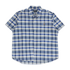 Navy Plaid Short Sleeve Button Down