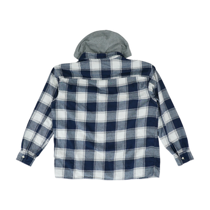 Navy Check Flannel Button Down