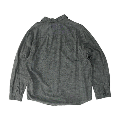 Gray Solid Long Sleeve Button Down