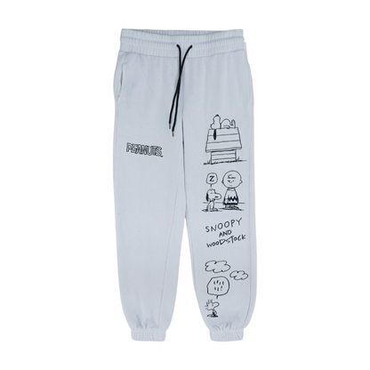 White Graphic Pants