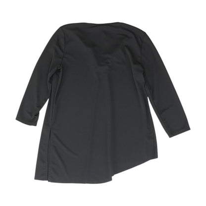 Black Solid 3/4 Sleeve Blouse