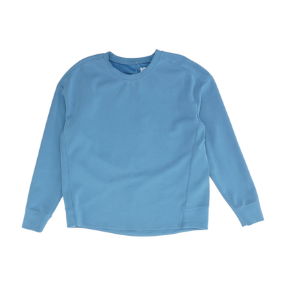 Blue Solid Sweatshirt Pullover
