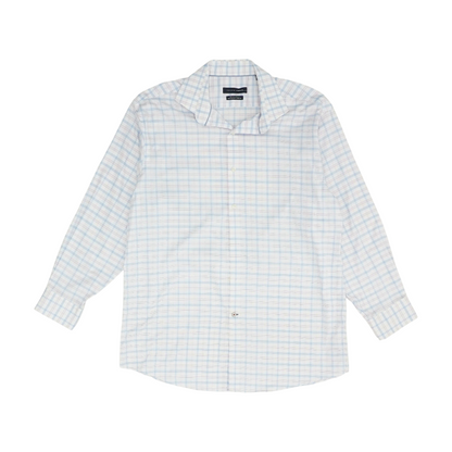 White Check Long Sleeve Button Down