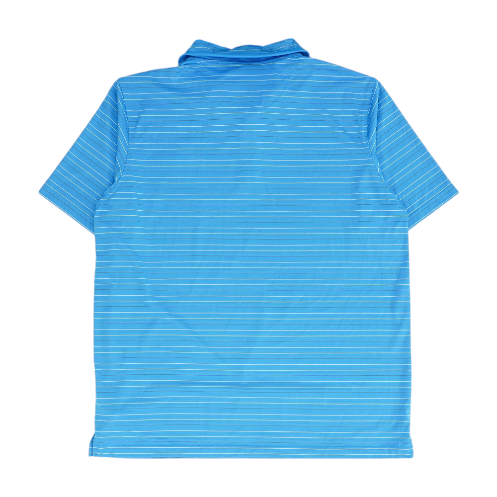 Blue Striped Short Sleeve Polo