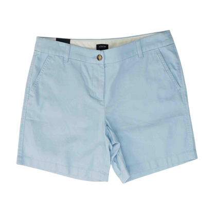 Blue Solid Casual Shorts