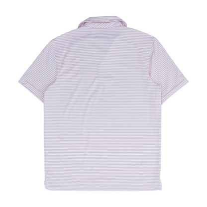 Pink Striped Short Sleeve Polo