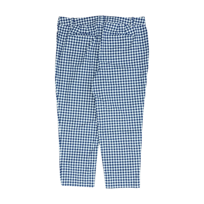 Navy Check Pants