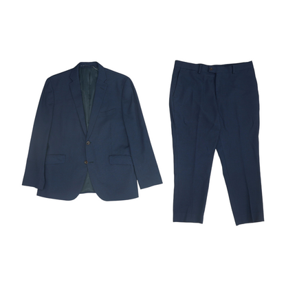 Navy Check Suit