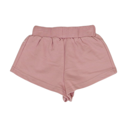 Pink Solid Knit Shorts