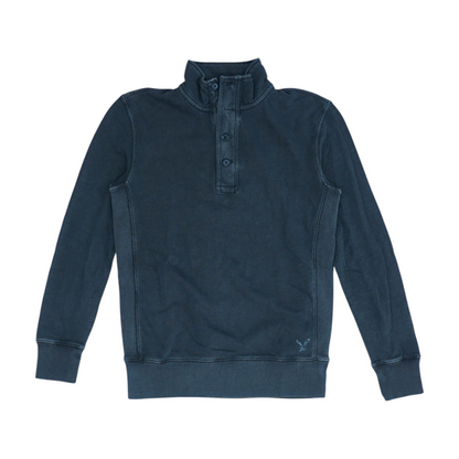 Black Solid 1/4 Zip Pullover
