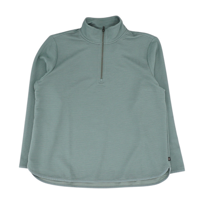 Green Solid 1/4 Zip Pullover