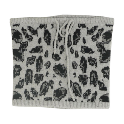 Gray Animal Print Mini Skirt