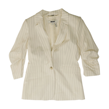 Ivory Striped Blazer